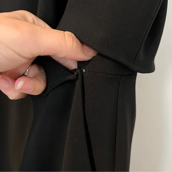 Theory Black Wrap Style Sleeveless Jogger Jumpsuit women’s size 4 cocktail Odila - Picture 7 of 10